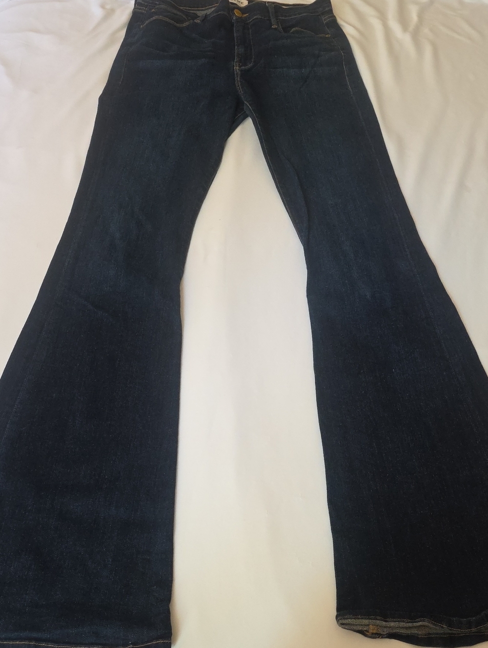 Frame Denim Dark Indigo Flare Jeans